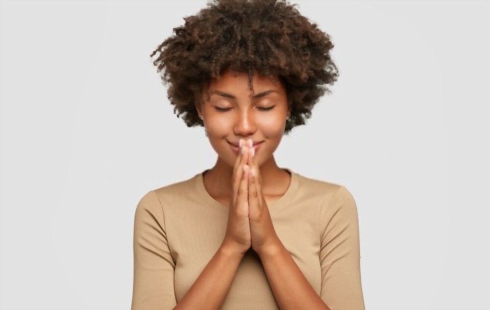 female praying